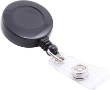 Baumgartens 68824 SICURIX Standard ID Badge Reel, Round, Belt Clip, Strap