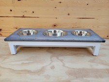 Elevated dog bowls 3 bowl dog feeder Dog feeding stand for small  medium dogs