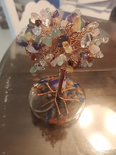 Natural Stone Crystal Money Tree Desktop Ornament W Stones - Picture 4 of 6