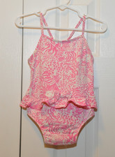 Lilly Pulitzer Infant Bathing Suit Pink Lion Print - Sizes 18-24 Months