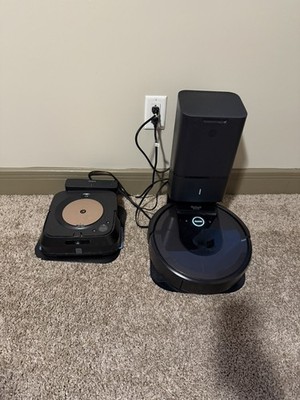 Robot Roomba i7+ Clean Base + Braava jet m6 Robot Mop Tested Working