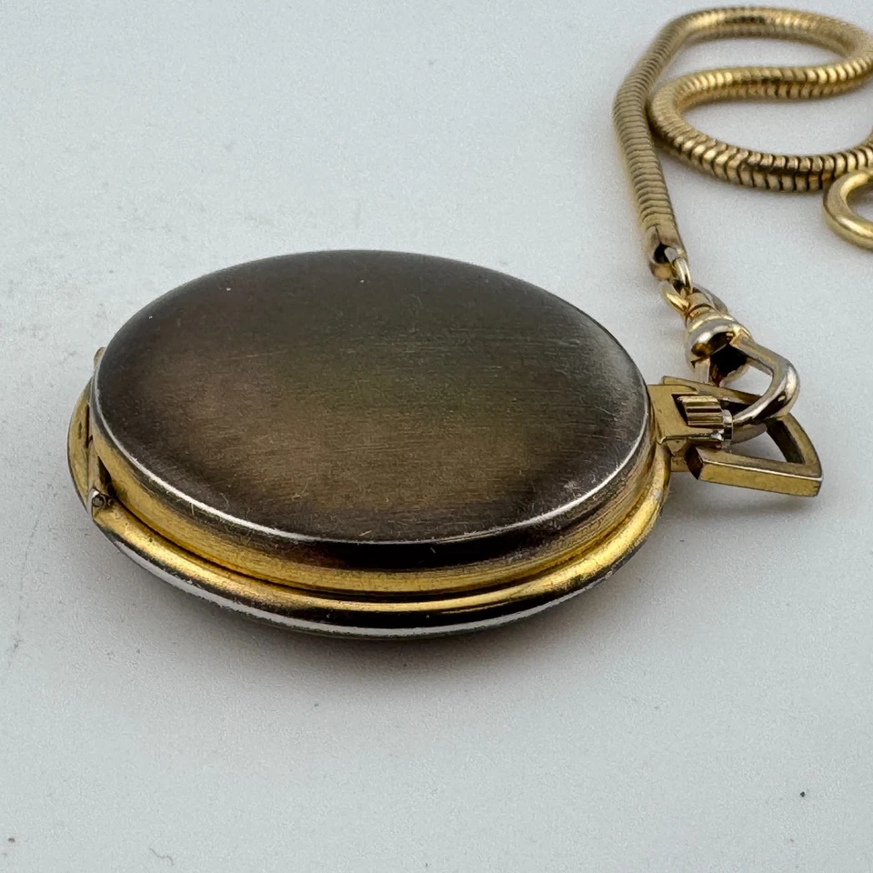 复古 Aspen 瑞士怀表石英表男士半猎人钻石 ~ 用于零件维修 — 第 4/4 张图片