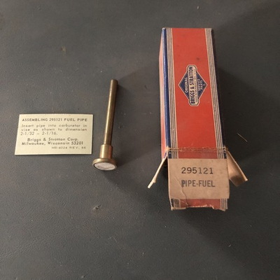 #ad One GENUINE Briggs amp; Stratton 295121 Fuel Pipe New Old Stock $12.49