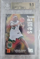 2012 LEBRON JAMES FLEER RETRO Z-FORCE RAVE /399 BGS 9.5 GEM MINT
