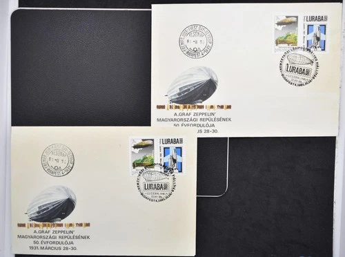 HUNGARY 1981 SPACE, LURABA Exposition Covers, Zeppelin