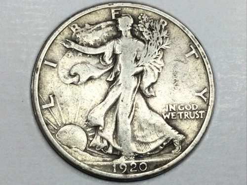 1920 Walking Liberty Half Dollar in fine/very fine