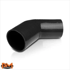 45 Elbow Coupler 2.5" to 2.75" Intake/Charger 4-Ply Silicone Hose Reducer Black