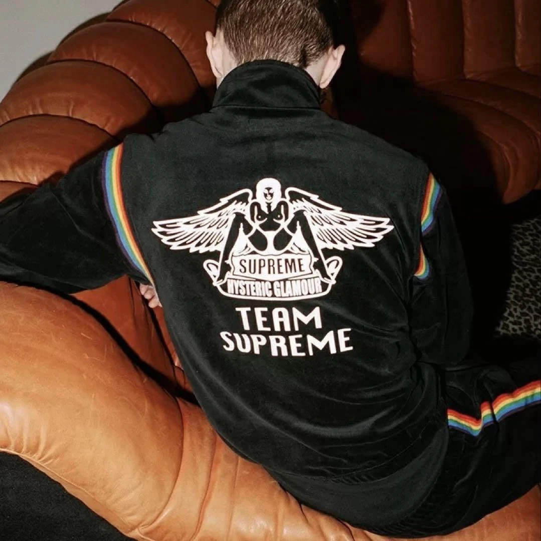 Veste de survêtement velours noir Supreme x Hysteric Glamour taille M pour homme