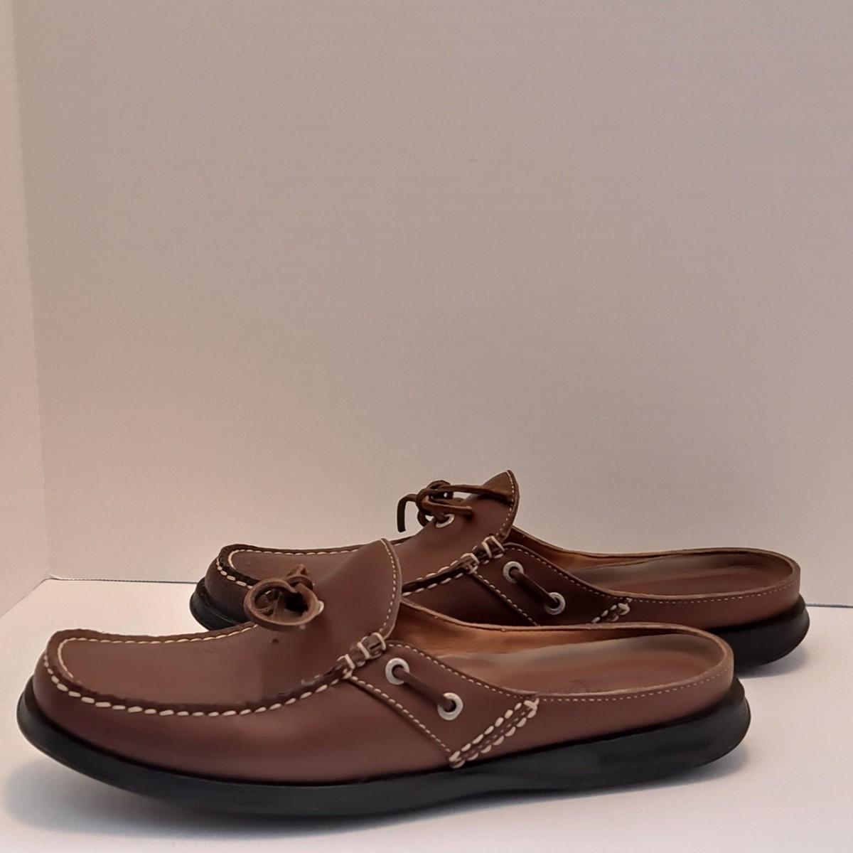 Tommy Bahama Starboard Leather Mule Loafers Brandy Men’s 8 Tommy Bahama Shoes for Men for sale | eBay main image 4