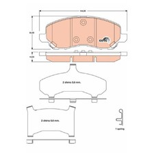 Satz Bremsbeläge Bremsklötze vorne für Jeep Compass MK49 Patriot MK74 id74314