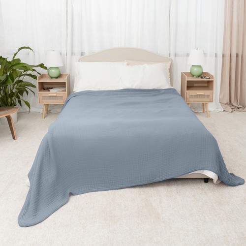 Muslin Blanket for Adults King 108" x 90" - 6 Layer Soft, Breathable & Lightw... - Picture 4 of 6