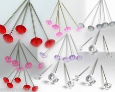 Diamante Diamonte pins 4cm pins. Wedding Buttonholes Bouquet