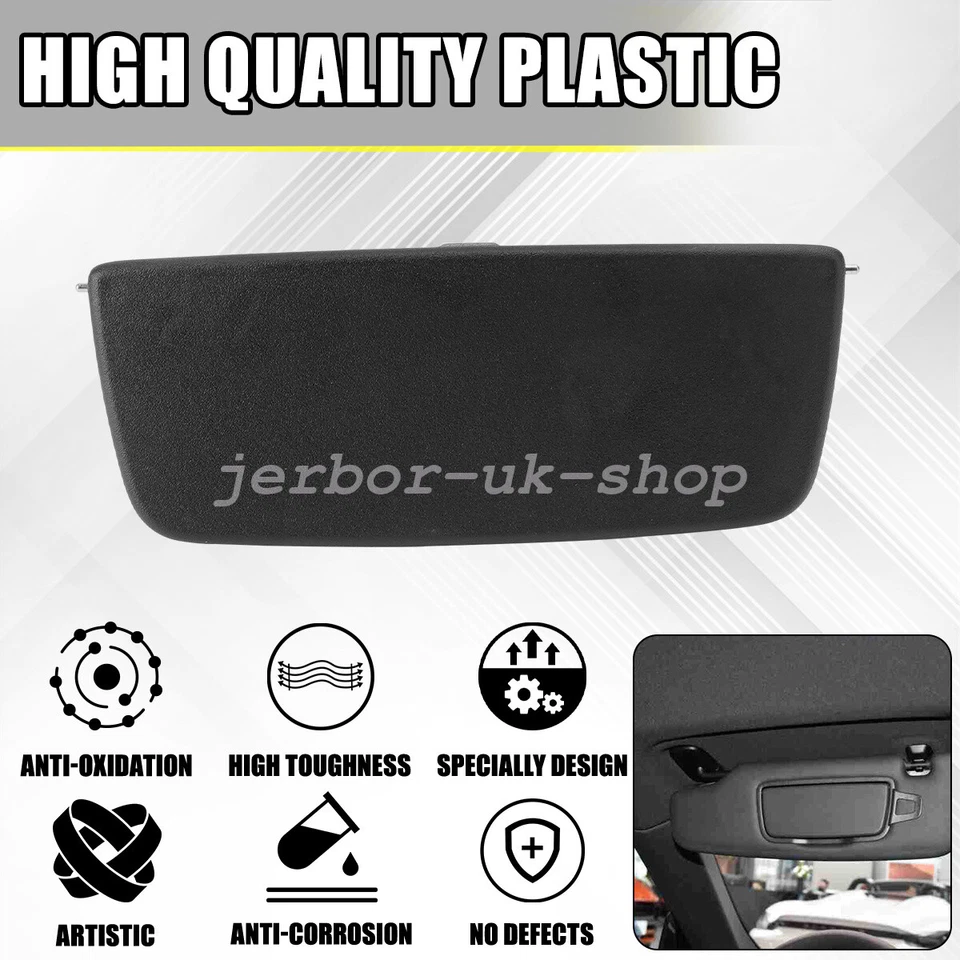 Sun Visor Mirror Cover For Porsche For 718/981/911 Black/Luxor Beige - Image 3 of 4