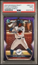 2023 Bowman Chrome Dylan Campbell 1st Bowman Purple Refractor /250 PSA 9