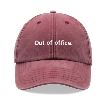 Aus dem Büro. Baseball Cap Vintage Washed Unisex Papa Mütze Urlaub Sommer Laufen