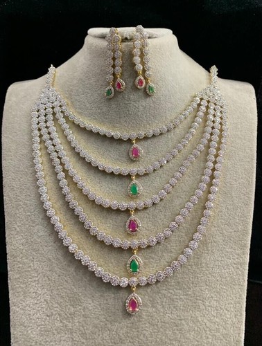 Ensemble De Bijoux Indien Afghan - Collier Choker Oxydé Argenté, Boucles D'oreilles, Tikka