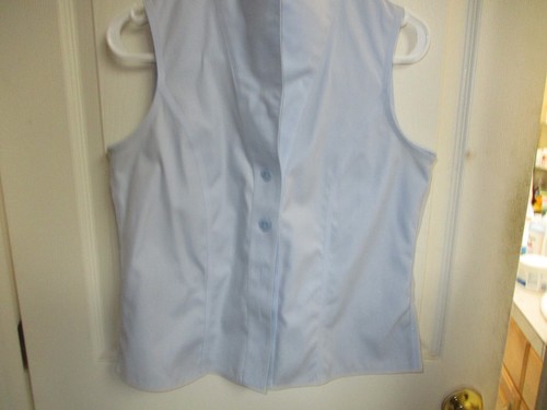 Jones New York Platinum Women’s Sleeveless Blue Cotton Collar Top Sz 6 - Picture 9 of 9