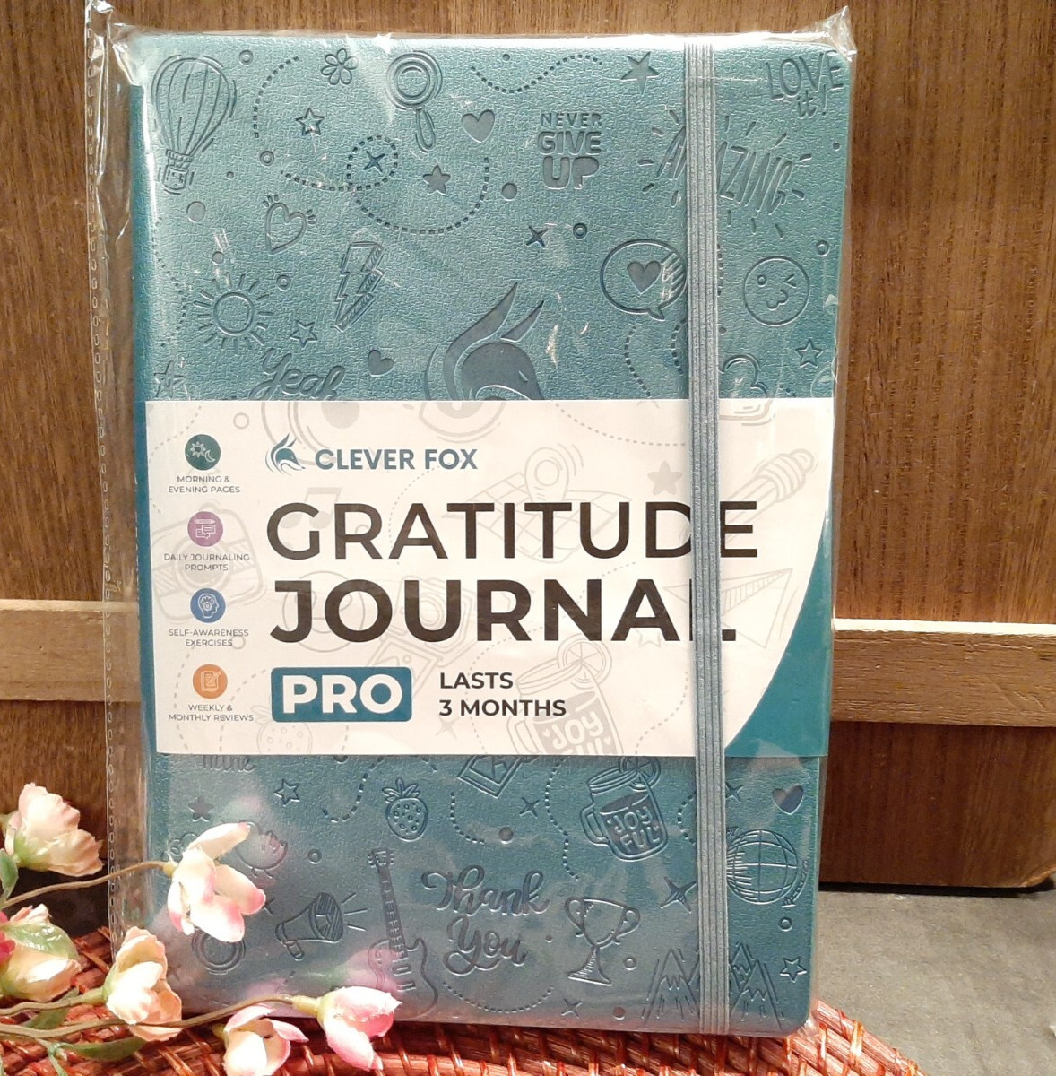 CLEVER FOX GRATITUDE JOURNAL ~ Blue Cover New , Fast Shipping