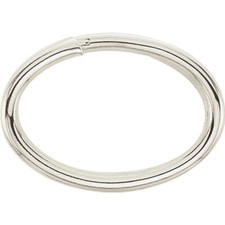 4.8x6.8mm OD 3.7mm ID 18ga 14k Solid White Gold Oval Split Jump Ring Charm USA