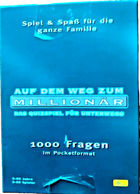 Auf dem Weg zum Millionär - Das Quiz für Unterwegs, 1000 Fragen, Neu, von 9-99 J