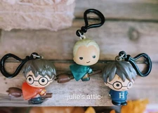 Harry Potter Draco Malfoy On Broom Holographic Set of 3 Key Chain 