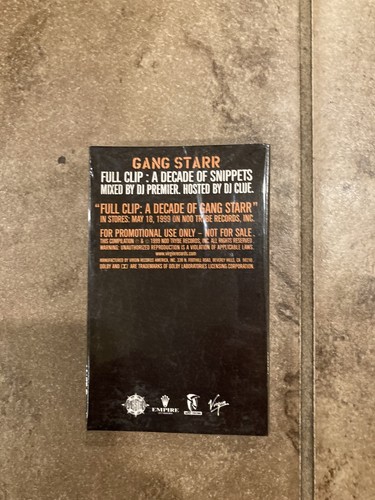 RARE Gangstarr Full Clip Sampler Cassette Sealed - Picture 2 of 4