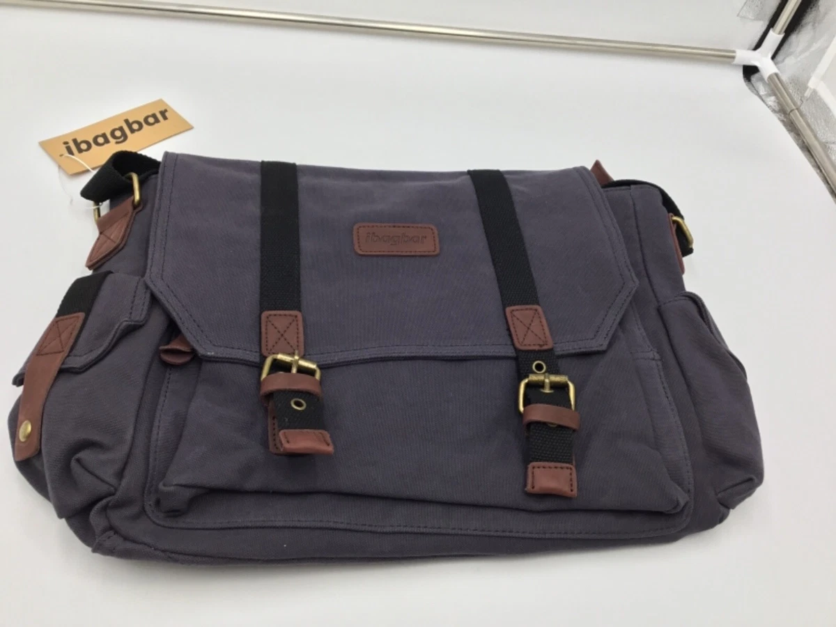 ibagbar Water Resistant Messenger Bag Satchel Shoulder dark gray