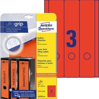 Avery Zweckform L4752-20 OrdnerrüCken Etiketten (Mit Ultragrip, 61 X 297 Mm Auf