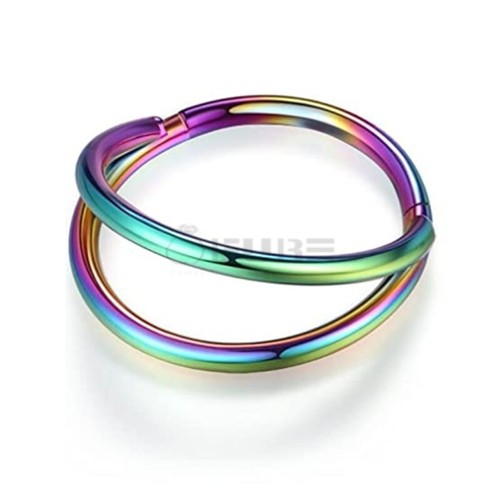 1pc 8MM Unisex Hoop Nose Septum Ring Lip Ear Piercing Surgical Stainless Steel - Picture 48 of 72