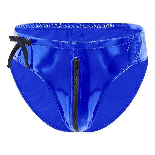 Men's Wet Look Swimwear Elastic Waistband Briefs Swim Panties Shiny Underwear - Picture 31 of 54