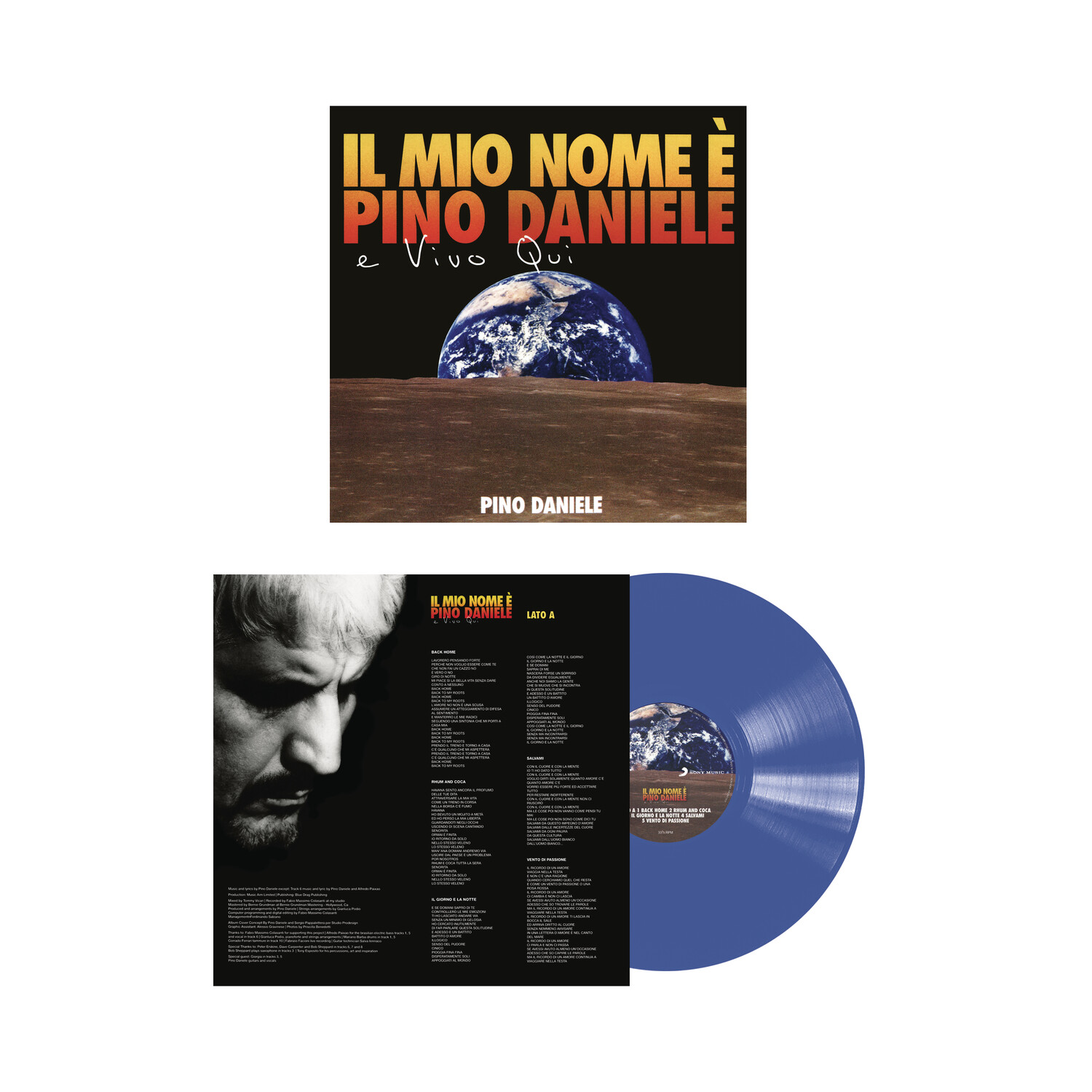 Daniele Pino My Name Is Pino Daniele And I Live Here Colored Vinyl LP (Blue)