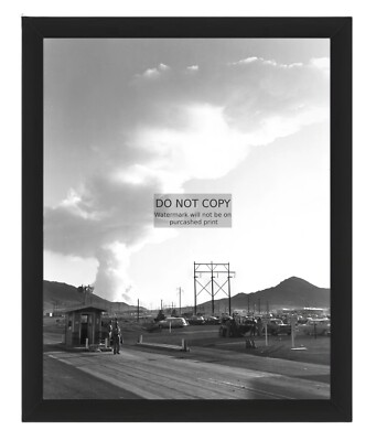 NUCLEAR ATOMIC BOMB TEST AT NEVADA FRENCHMAN FLATS PARKING LOT 8X10 FRAMED PHOTO
