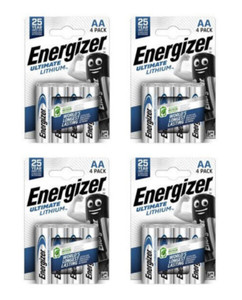 16 piles AA ENERGIZER Ultimate Lithium FR6 1,5V