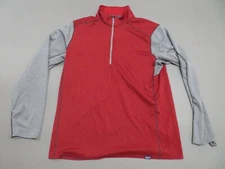 Patagonia Capilene Mens Large Thermal  1/4 Zip Red Shirt Performance Base Layer