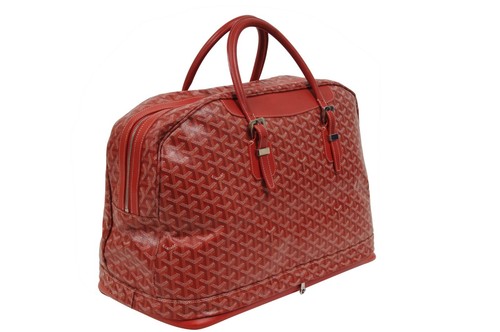Goyard Hotel Du Parc Duffle Bag Red Extendable Travel Carry On Luggage Boeing - 第 6/17 張圖片