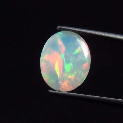 Natural Welo Fire Ethiopian Opal Gemstone Opal Smooth Oval Cabochon 10x8mm OL-38 - Picture 3 of 3