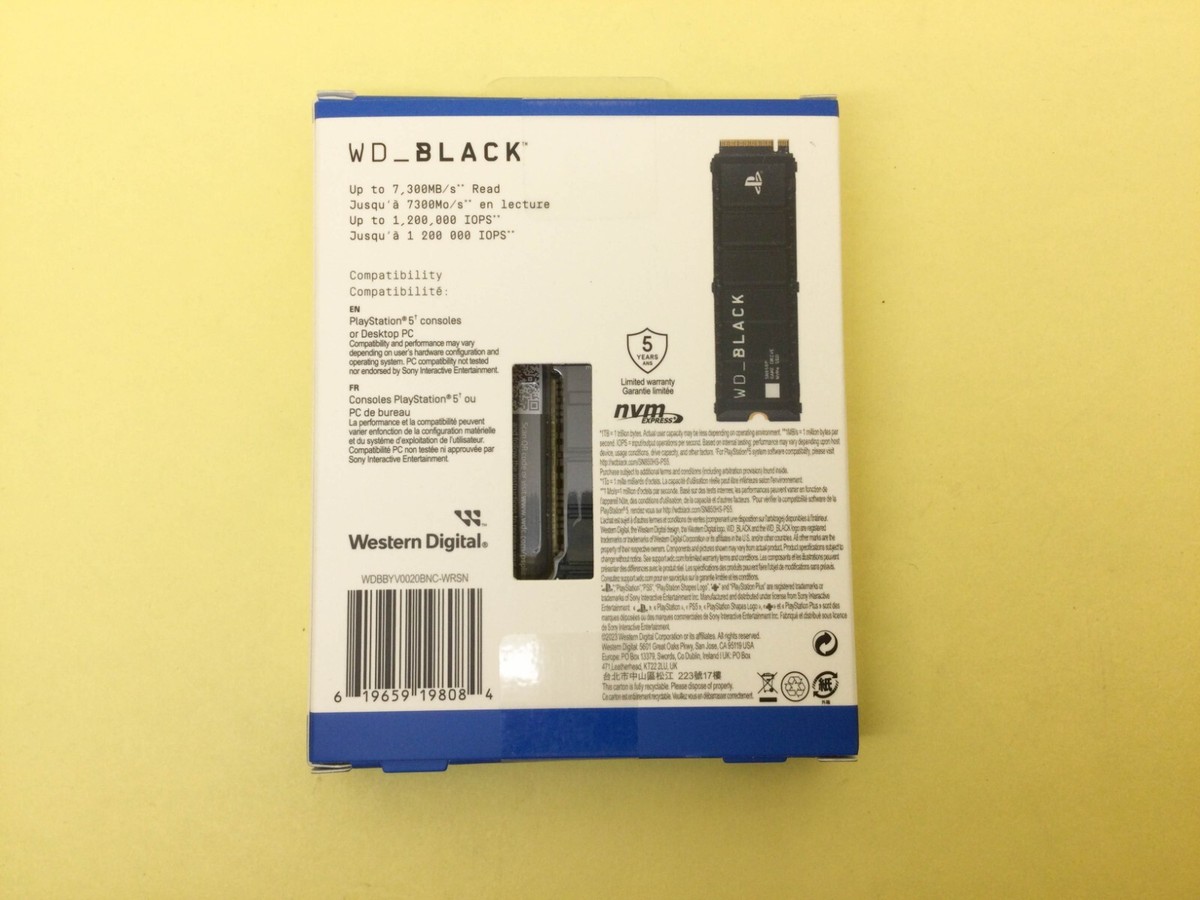 WD_BLACK SN850P 2TB NVMe PCIe Internal SSD for PS5 consoles
