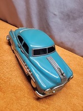 W  Vintage Large 1940  s Tin Friction Toy Buick Sedan Green Made In Japan
