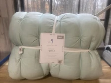 Pottery Barn Kids Twin Audrey Quilt, Mint Green