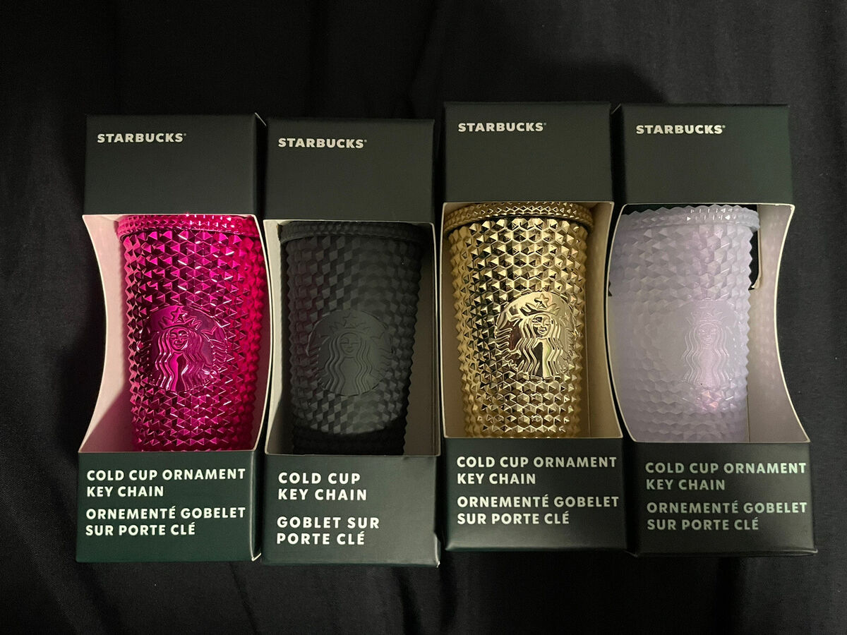 STARBUCKS GOLD & PINK STUDDED METALLIC MINI HOLIDAY COLD CUP STARBUCKS GOLD & PINK STUDDED METALLIC MINI HOLIDAY COLD CUP
