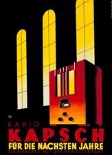 Póster austriaco Kapsch Radio 1934 de Studio Grafiikka impresión de giclee 13 x 19
