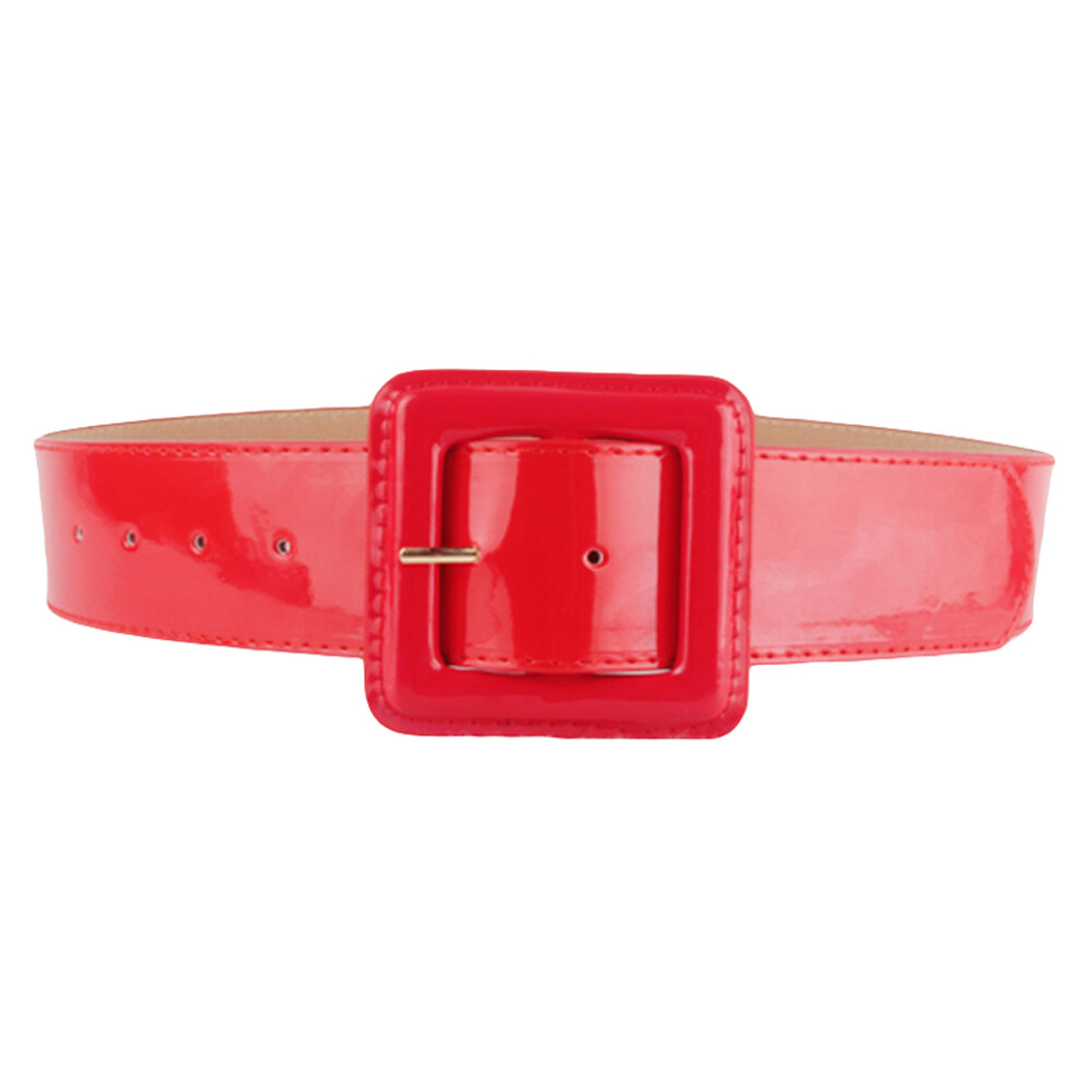 Mujeres Moda Cinturón Cintura Cuero Charol Sólido Talla Única Vestido Corsé Cintura