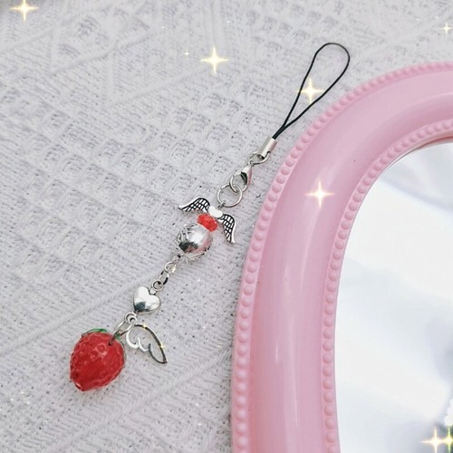 Pink Y2K Phone Charm Pendant Keychain For Bag Phone Chain Cute Accessories - Zdjęcie 7 z 20