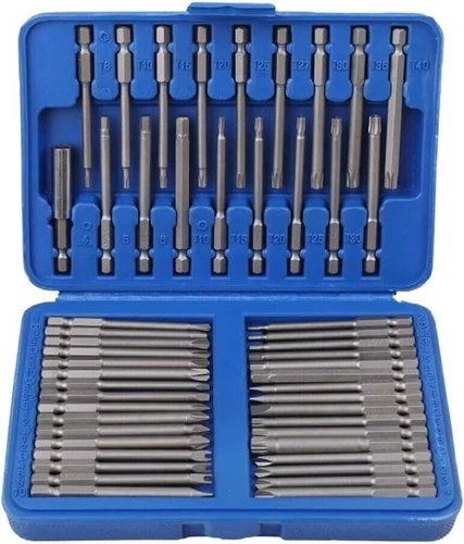 Set 50 punte extra lunghe torx stella esagonale e forma U per trapano avvitatore - Foto 4 di 6