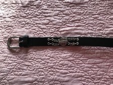 Womens Harley Davidson Genuine Black Leather Belt Size M 32/34