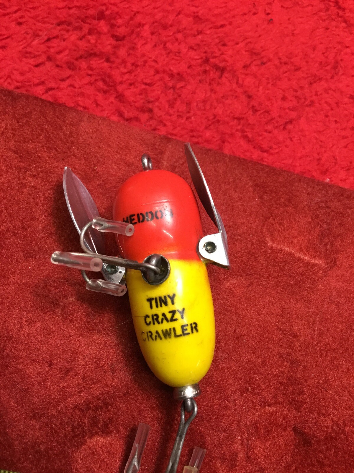 Vintage Heddon Tiny Crazy Crawler Fishing Lure eBay