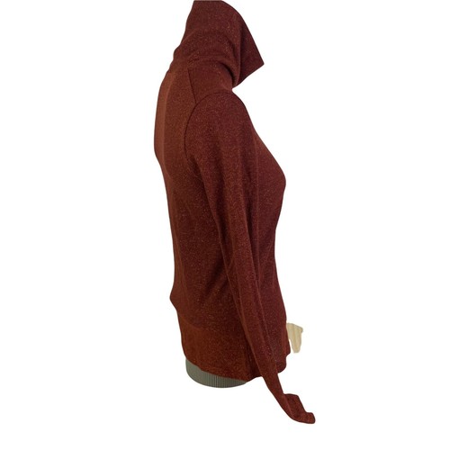 Madewell Mujer Cuello de Tortuga Quemado Naranja Metálico Talla Pequeña Mangas Largas Tejido - Imagen 5 de 6