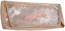 Alfred Dunhill Vintage Glove Storage Holder Case Pink Clear Rhinestones