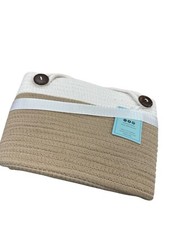 Natemia Rope Crib Organizer 17"x11"x8" Beige  White SKU 7085
