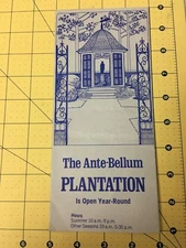Vintage The Ante-Bellum Plantation Georgia's Stone Mountain Park Brochure